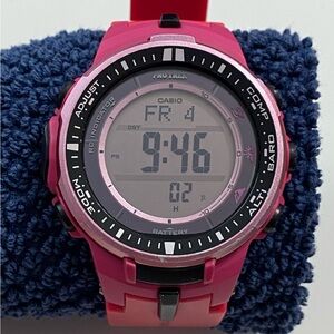 Casio ProTrek Triple Sensor Solar Watch PRW-3000 (3414), Pink